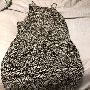 Black and beige patterned dress